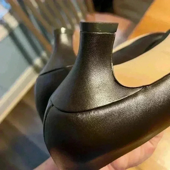 Array Flatter Kitten Heel pumps w/round toe Brown Size 8.5M - Picture 5 of 7